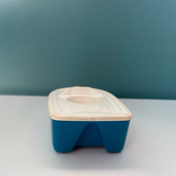VINTAGE fisher price little people small dinghy boat blue & white plastic - Picture 9 of 10